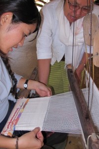 IMG_1094 Panyaden School teacher weaving cotton fabric