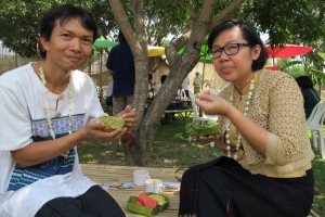 img_4331 Panyaden School teachers enjoying their snacks at the school's official opening