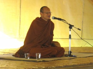 Ajahn Jiew giving a Dhamma talk at Panyaden School Chiang Mai