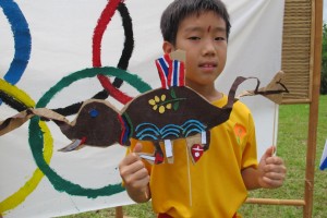 IMG_5901 Panyaden School Chiang Mai student with his Olympic Games mascot