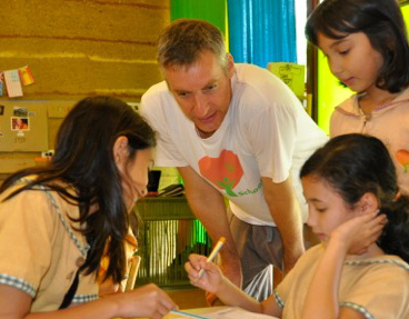 Neil Amas, Panyaden School Chiang Mai director with students