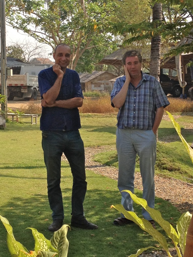 IMG_6300 Markus Roselieb of CLC (Chiangmai Life Construction) with Pieter van der Ree, Dutch architect/author/professor