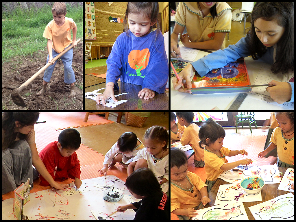 Panyaden students practise Viriya at school