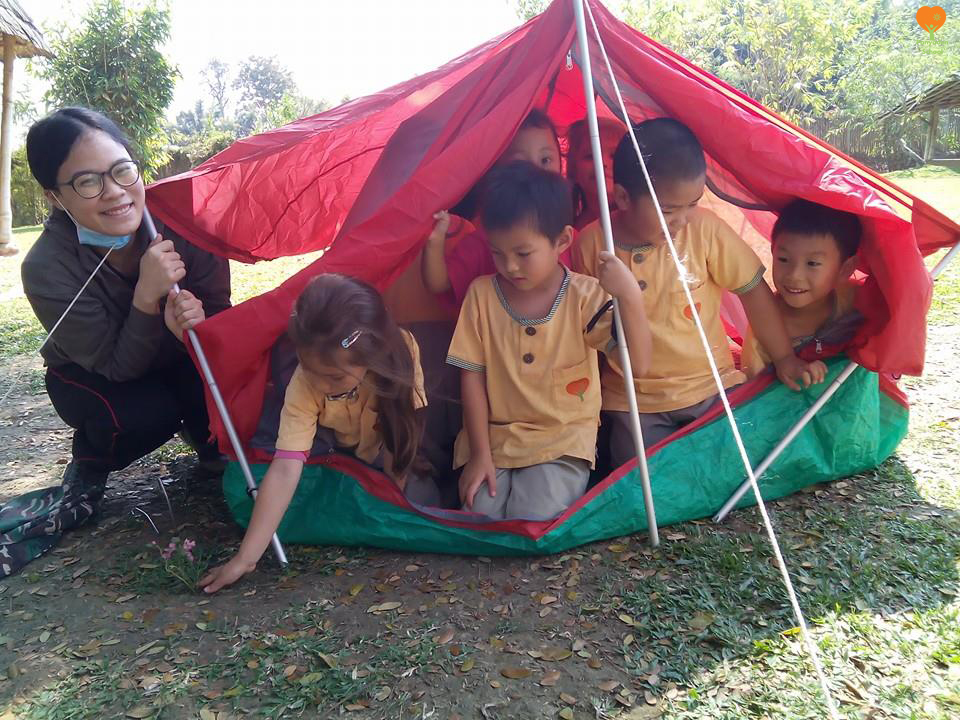 Panyaden K2 camping outdoors at school